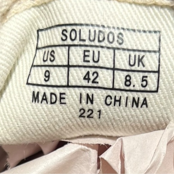 🌻NEW SOLUDOS X ROSEWOOD Aqui Me Quedo Camper Slip On Espadrille Shoes Size 9 - Picture 11 of 13